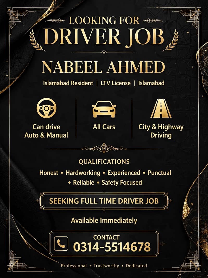 Driver job Wanted 0