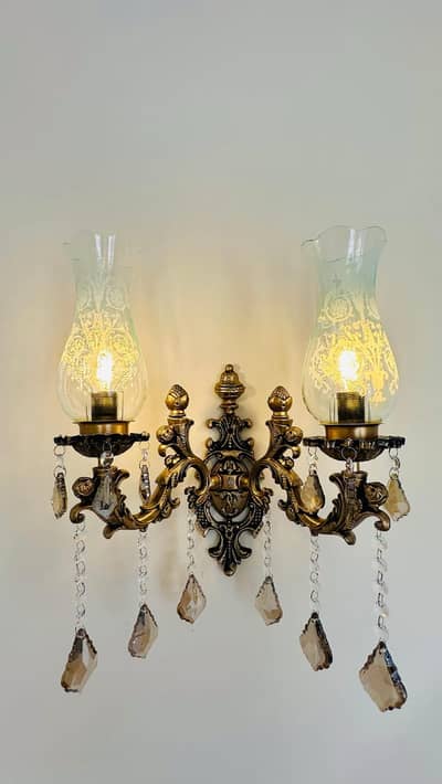 Luxury Double Bracket Wall Light | Crystal Fancy Lamp |Home light