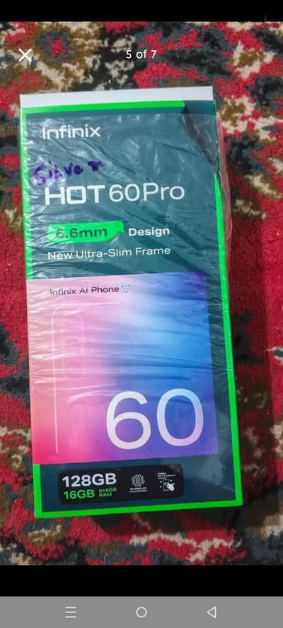 INFINIX HOT 60i. complete box.