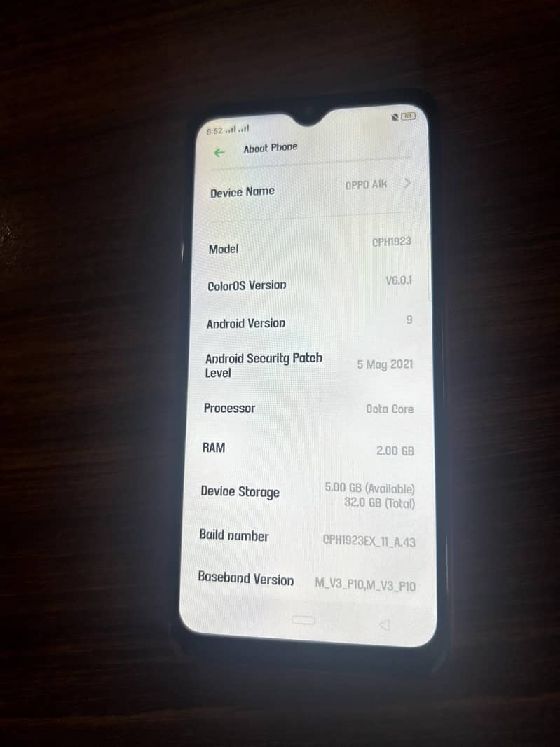 OPPO A1k 5