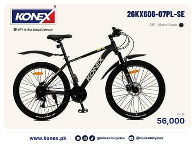 KONEX 26" MTB for Adults 26KX606-07PL-SE - New, Disc Brakes