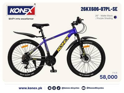 bicycle 26" MTB for Adults 26KX606-07PL-SE - New, Disc Brakes