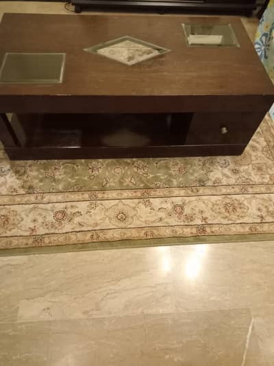 wooden coffee table