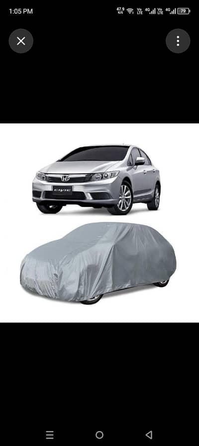 car cover of Honda civic like new is for sale no damages no fault