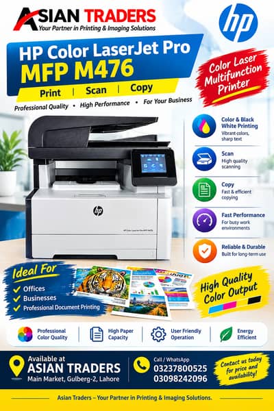 HP Color LaserJet Pro MFP M476 Color Laser Printer Print, Scan & Copy
