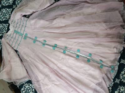 Elegant Baby Pink & Teal Embroidered Party Wear Suit with dupatta