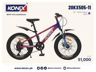 KONEX 20" Junior MTB Boys & Girls 20KX505-11 - New, Disc Brakes