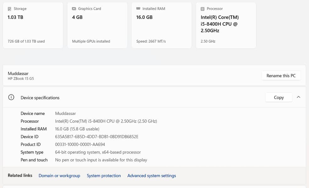 ZBook G5 6