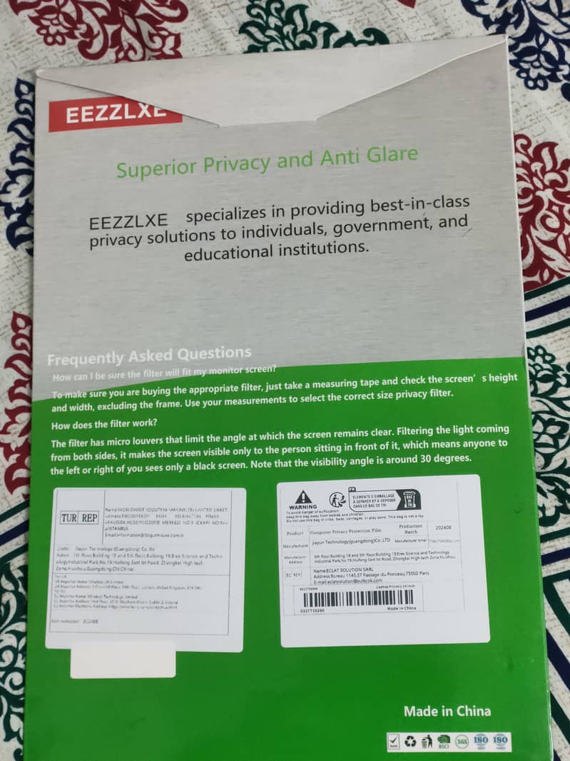 14 inch Privacy Screen Protector Imported 1