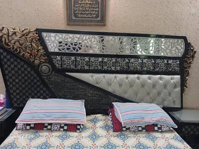 bed with dressing table