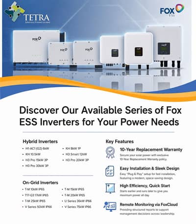 Fox Hybrid Inverter Single Phase 6kw/8kw/10.5kw/15kw
