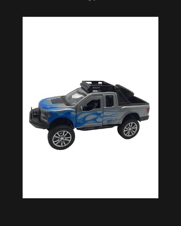T  Four wheeler Pickup, Die cast, Pull back
