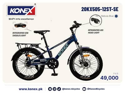 KONEX 20" Junior MTB Boys & Girls 20KX505-12ST-SE - New, Disc Brakes