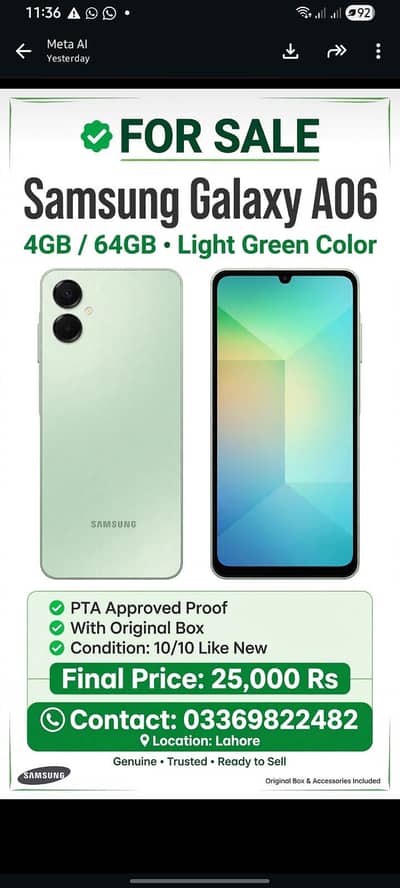 Samsung Mobile A06