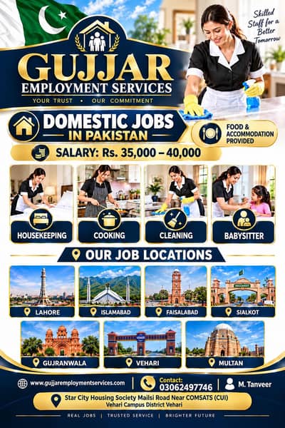 Maids,Cook,Babysitter, Nanny And Driver Etc