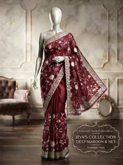 computerized embroidery sarees al Design and colors available for sale