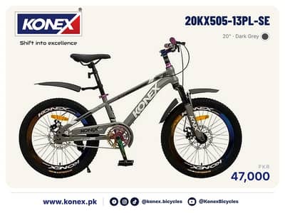 KONEX 20" Junior MTB Boys & Girls 20KX505-13PL-SE - New, Disc Brakes