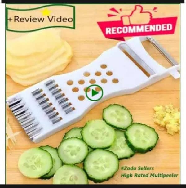 T  Cutter - Peeler - Julienne Peeler: Multipurpose Vegetable Fruit Cutter Metal Scraper Fruit Grater Potato Carrot Cucumber Slicer Garlic Slicer Apple in Kitchen Accessories Cooking Tools 5 in 1 cutter ( Multi Color )