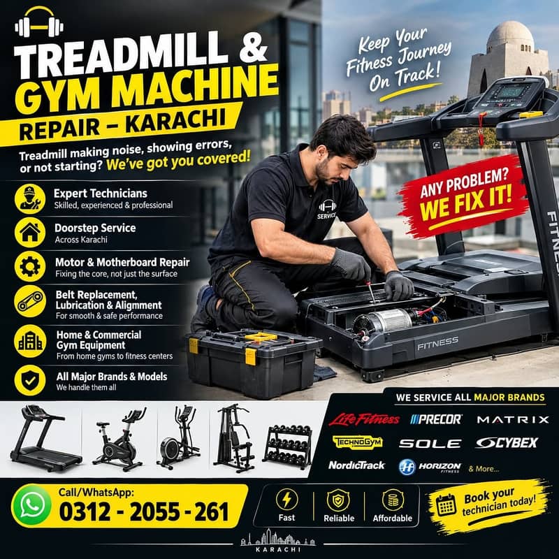 Treadmill Repairing Service in Karachi | Treadmill & Gym Machine ...