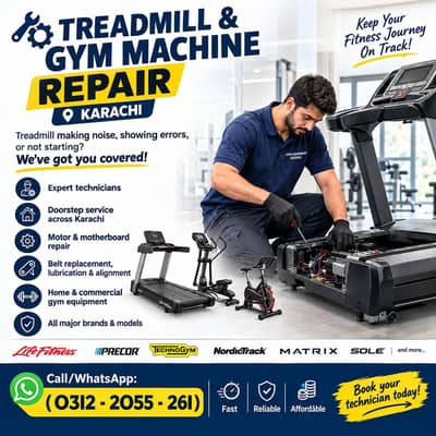 Treadmill Repair at Your Doorstep – All Over Karachi | Treadmill Serv