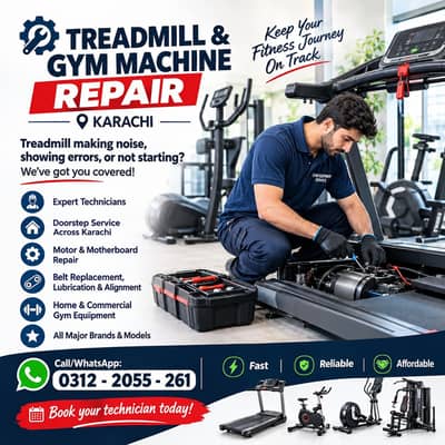Treadmill Motor, Card Repair & Belt Replacement Karachi | Treadmill