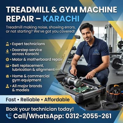 Gym Machine & Treadmill Repairing Service in Karachi | Treadmill