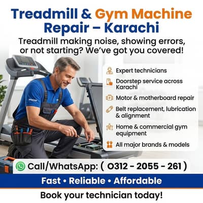 Treadmill Repairing Service in Karachi | Treadmill & Gym Machine