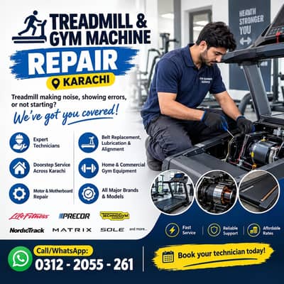 Treadmill Repairing Service in Karachi | Treadmill & Gym Machine