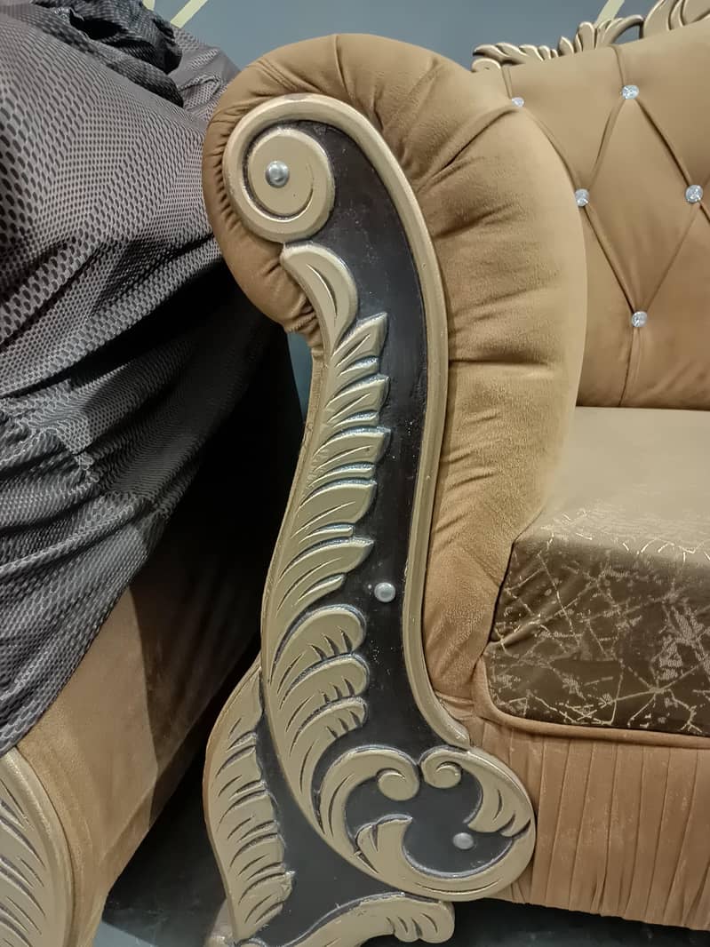 6 Seater sofa set/ sofa set/ Velvet 4
