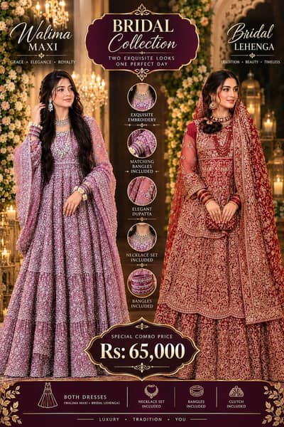 Bridal Dress & Valima Maxi | Heavy Embroidered Wedding Dresses |