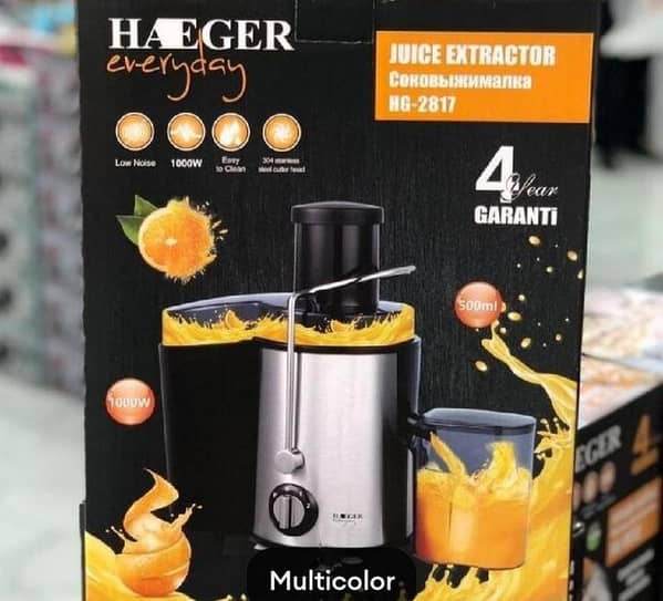 T  HAEGER HG-2805 Stainless Steel Electric Orange Juicer Hard Fruit Juicer Durable Lemon Squeezer/citrus Juicer