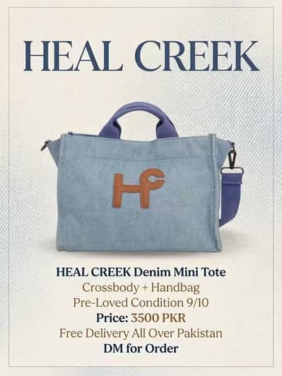 HEAL CREEK Denim Mini Tote
