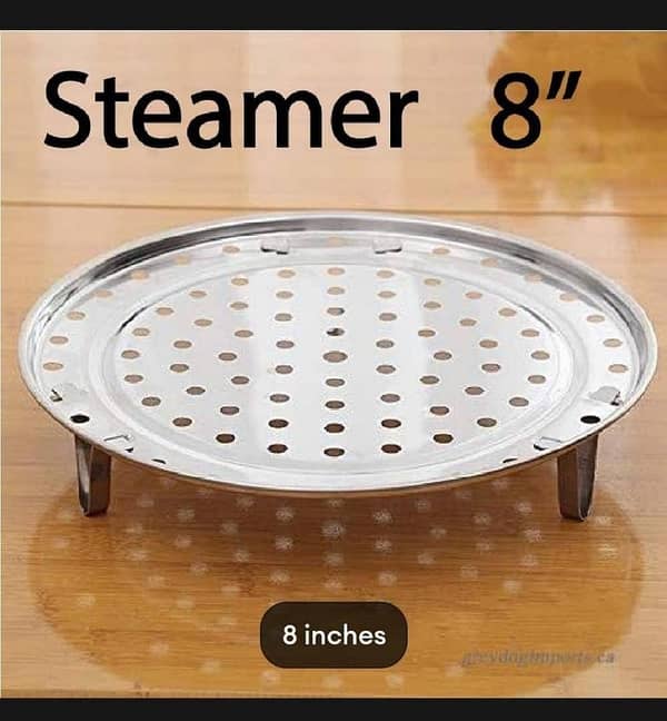 T  Stainless steel steamer stand and steamer rack high quality steamer pot best chicken & beef steamer tray chicken roasting pot available in 8 10 12 inches
