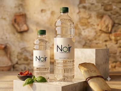 Custom label water bottle for restaurant cafés Office event
