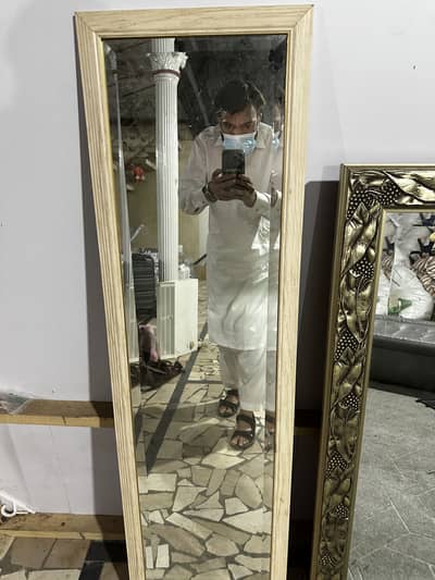 Modern Wooden Frame Full Length Wall Mirror For Home Decor