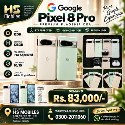 Google Pixel 8 Pro | 12 GB Ram 128 GB Rom PTA Approved