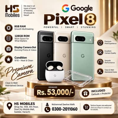 Google Pixel 8 8GB 128GB | PTA Approved | 9/10 Condition