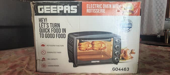 Geepas Electric Oven Saudi Imported - Excellent Condition