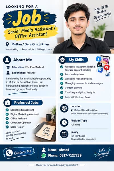 Looking for Social Media Assistant / Office Job