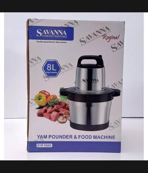 T  Portable Chopper 8 Litre Stainless Steel Electric Meat Grinder Heavy Duty 4500 watts Food Vegetables Cutter 4 Blades Chopper