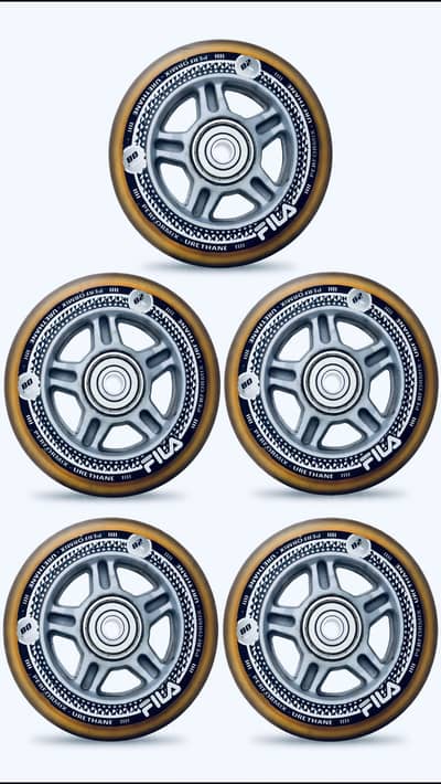 FILA Inline Skate Wheels 80mm 82A - 5 Pcs Set