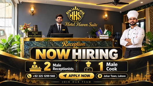 Male-Staff Required (Cook & Receptionist)
