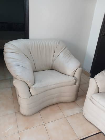 camel color  leather sofa set