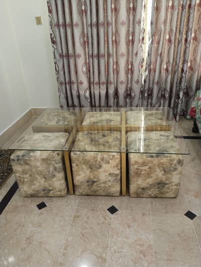 center table with 6 stools