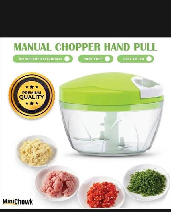 T  Manual chopper - manual chopper 3 blades, manual speedy chopper, hand use chopper, speedy chopper manual hand push, vegetable chopper, manual food chopper, manual chopper machine, meat chopper, electric free manual chopper, m