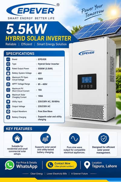 EPEVER 5.5kW Hybrid Solar Inverter
