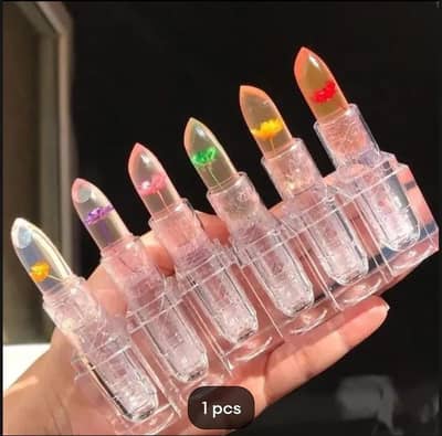 Flower Crystal Jelly Lipstick - Color Changing - 6 Pcs Set