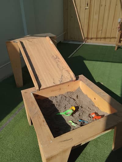 Wooden sensory sand table