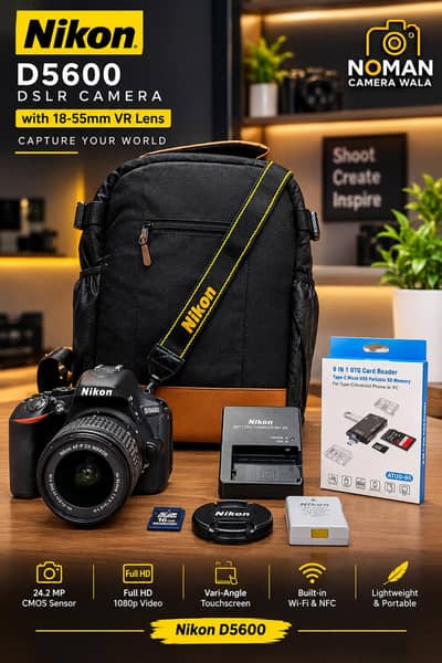 Nikon D5600 Professional DSLR Complete Set Fixed Price