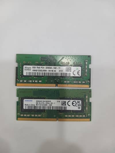 Laptop Ram 8gb x2 samsung / SK hynix for gaming laptop